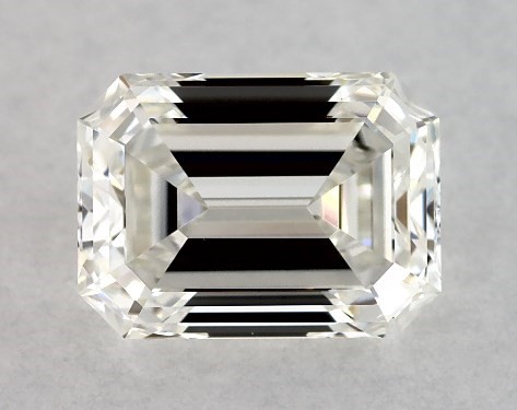 This 1.05 carat emerald diamond H color VVS2 clarity has Very Good proportions and a diamond grading report from GIA