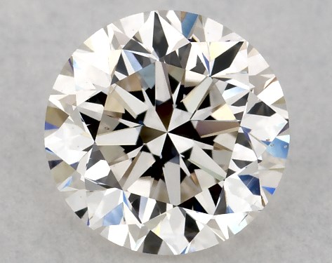 This 0.9 carat round diamond H color VS2 clarity has Very Good proportions and a diamond grading report from IGI