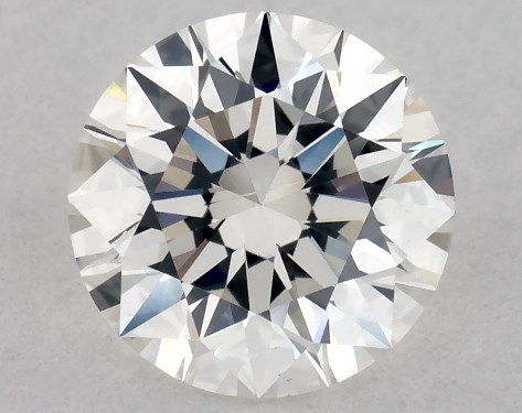 This 0.9 carat round diamond G color SI2 clarity has Excellent proportions and a diamond grading report from GIA