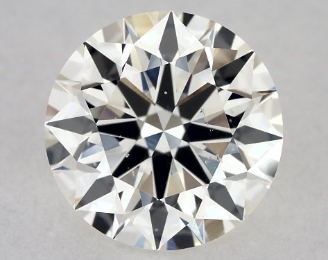 This True Hearts TM diamond, 1.19 carat J color SI2 clarity has ideal proportions and a diamond grading report from GIA