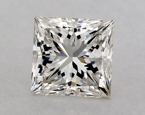 This 2 carat princess diamond I color VS1 clarity has Ideal proportions and a diamond grading report from GIA