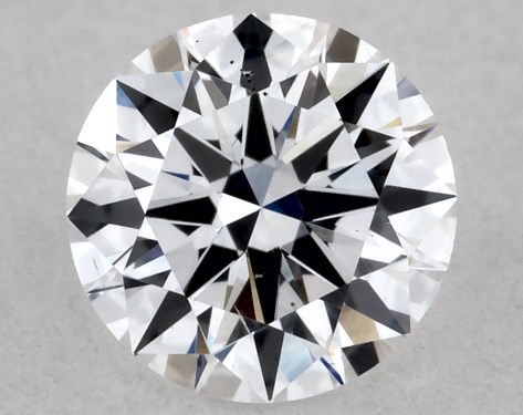 This Lab-Grown diamond 0.42 carat round E color VS2 clarity has Ideal proportions and a diamond grading report from IGI
