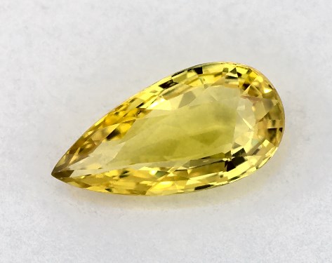  1.00 Carat Yellow Sapphire   Pear gemstones