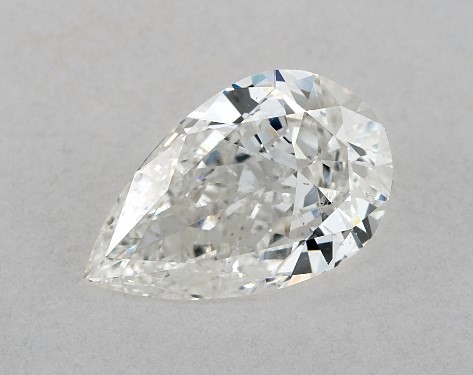 This 1.04 carat pear diamond G color SI2 clarity has Good proportions and a diamond grading report from GIA