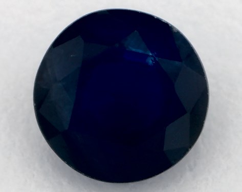 2.20 Carat Round Natural Blue Sapphire