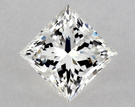 This 1.21 carat princess diamond H color VS2 clarity has Ideal proportions and a diamond grading report from GIA