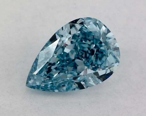 IGI 1.00 Carat Fancy Vivid Blue-VS2 Pear Shaped Lab-Grown Diamond