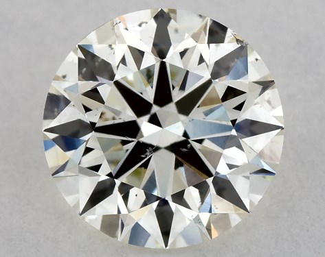 This 0.91 carat round diamond J color SI1 clarity has Excellent proportions and a diamond grading report from IGI