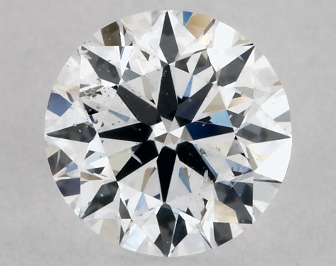 This 0.5 carat round diamond E color SI1 clarity has Excellent proportions and a diamond grading report from IGI