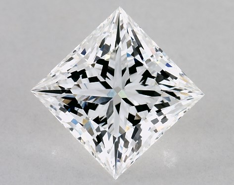 This Lab-Grown diamond 1.52 carat princess E color VS1 clarity has Very Good proportions and a diamond grading report from IGI