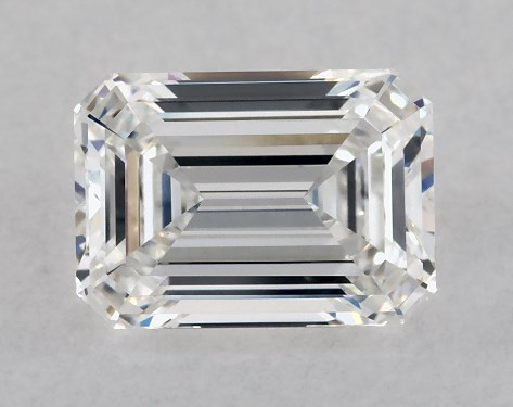 This Lab-Grown diamond 1.54 carat emerald E color VS1 clarity has Very Good proportions and a diamond grading report from GIA