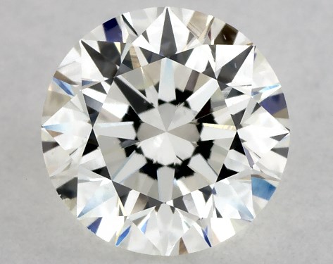 This 0.9 carat round diamond F color VS2 clarity has Excellent proportions and a diamond grading report from IGI