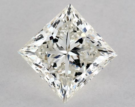 This 1.04 carat princess diamond K color VVS1 clarity has Ideal proportions and a diamond grading report from GIA