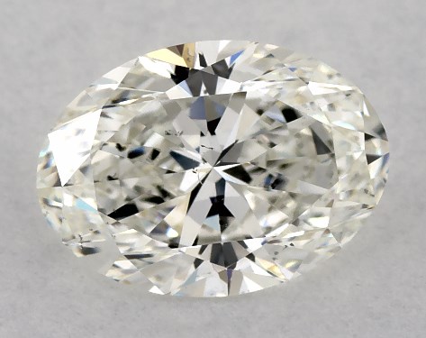GIA 1.02 Carat H-SI1 Ideal Cut Oval Diamond