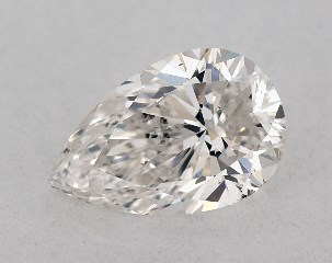 GIA 0.50 Carat H-SI1 Very Good Cut Pear Diamond