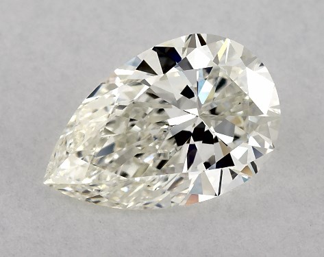 This 1 carat pear diamond H color VVS2 clarity has Very Good proportions and a diamond grading report from IGI