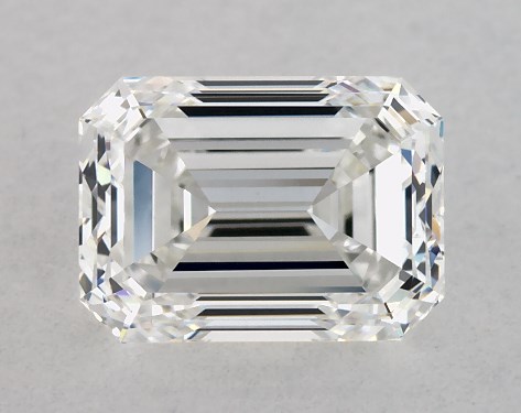 This 0.96 carat emerald diamond G color VVS2 clarity has Good proportions and a diamond grading report from GIA