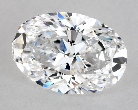 This 2.7 carat oval diamond D color VS2 clarity has Very Good proportions and a diamond grading report from GIA