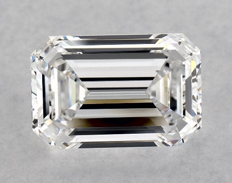 This 2.01 carat emerald diamond D color VVS1 clarity has Good proportions and a diamond grading report from GIA