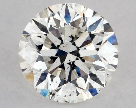 This 1 carat round diamond J color SI2 clarity has Excellent proportions and a diamond grading report from GIA