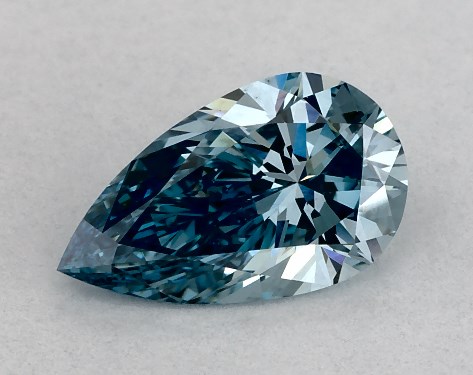 IGI 0.96 Carat Fancy Vivid Blue-VVS2 Pear Shaped Lab-Grown Diamond
