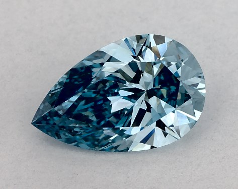 IGI 0.99 Carat Fancy Vivid Blue-VS1 Pear Shaped Lab-Grown Diamond