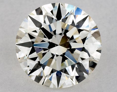This 1.07 carat round diamond K color SI1 clarity has Excellent proportions and a diamond grading report from GIA