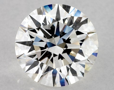 This 3.01 carat round diamond G color SI1 clarity has Excellent proportions and a diamond grading report from GIA