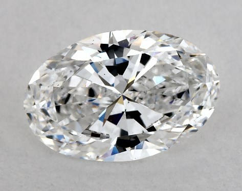 This Lab-Grown diamond 1.51 carat oval D color VS2 clarity has Ideal proportions and a diamond grading report from IGI