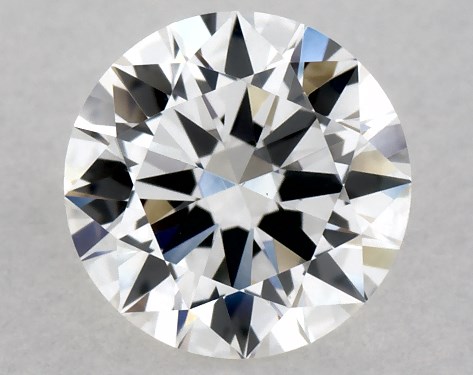 This 0.5 carat round diamond F color VS1 clarity has Excellent proportions and a diamond grading report from GIA