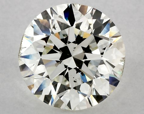 This 3.01 carat round diamond K color SI1 clarity has Excellent proportions and a diamond grading report from GIA