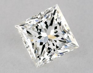 GIA 0.50 Carat H-SI1 Ideal Cut Princess Diamond