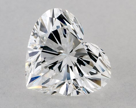 This 1.09 carat heart diamond E color VVS2 clarity has Ideal proportions and a diamond grading report from GIA
