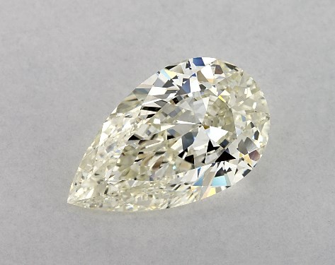 This 2.32 carat pear diamond J color VS1 clarity has Good proportions and a diamond grading report from IGI