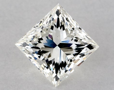 GIA 1.00 Carat H-VS1 Ideal Cut Princess Diamond