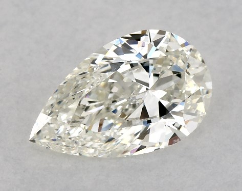 This 1 carat pear diamond H color VS2 clarity has Very Good proportions and a diamond grading report from IGI