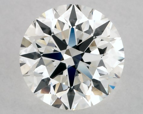 This 1.01 carat round diamond G color VS2 clarity has Excellent proportions and a diamond grading report from GIA
