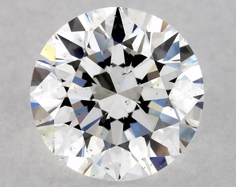 This 0.75 carat round diamond E color VS2 clarity has Excellent proportions and a diamond grading report from GIA