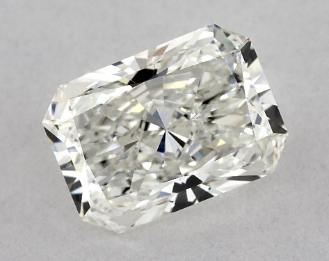 This Lab-Grown diamond 1.51 carat radiant F color VVS1 clarity has Ideal proportions and a diamond grading report from IGI