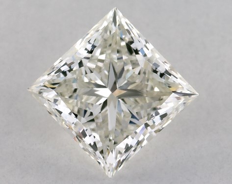 This 1.03 carat princess diamond I color IF clarity has Ideal proportions and a diamond grading report from IGI