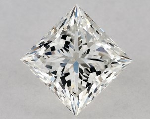 GIA 0.51 Carat H-SI1 Ideal Cut Princess Diamond