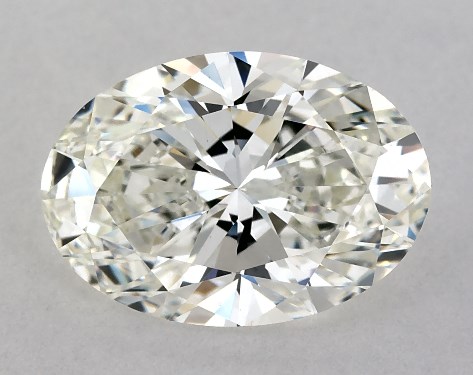 This Lab-Grown diamond 1.98 carat oval H color VS1 clarity has Very Good proportions and a diamond grading report from IGI
