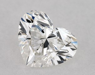 GIA 0.50 Carat G-SI1 Ideal Cut Heart Diamond