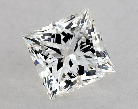 This Lab-Grown diamond 1.39 carat princess F color VS1 clarity has Ideal proportions and a diamond grading report from IGI