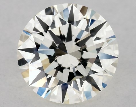 This 1.01 carat round diamond I color VVS2 clarity has Excellent proportions and a diamond grading report from IGI
