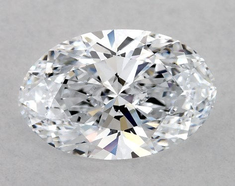 This Lab-Grown diamond 1.25 carat oval E color VVS2 clarity has Ideal proportions and a diamond grading report from IGI