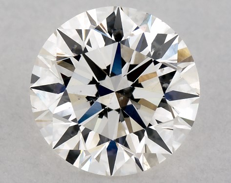 This 0.9 carat round diamond I color SI2 clarity has Excellent proportions and a diamond grading report from GIA