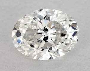 GIA 0.50 Carat H-SI1 Very Good Cut Oval Diamond