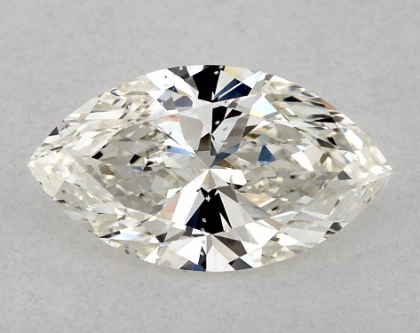 This 1 carat marquise diamond K color SI1 clarity has Very Good proportions and a diamond grading report from GIA