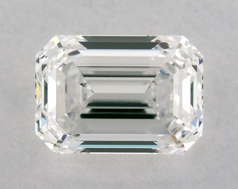 This 1.01 carat emerald diamond E color VVS2 clarity has Very Good proportions and a diamond grading report from GIA